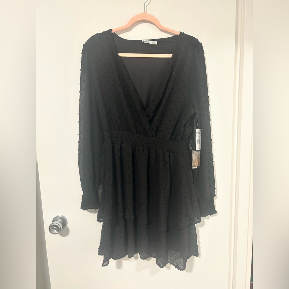 Chic Black Long Sleeve Dress